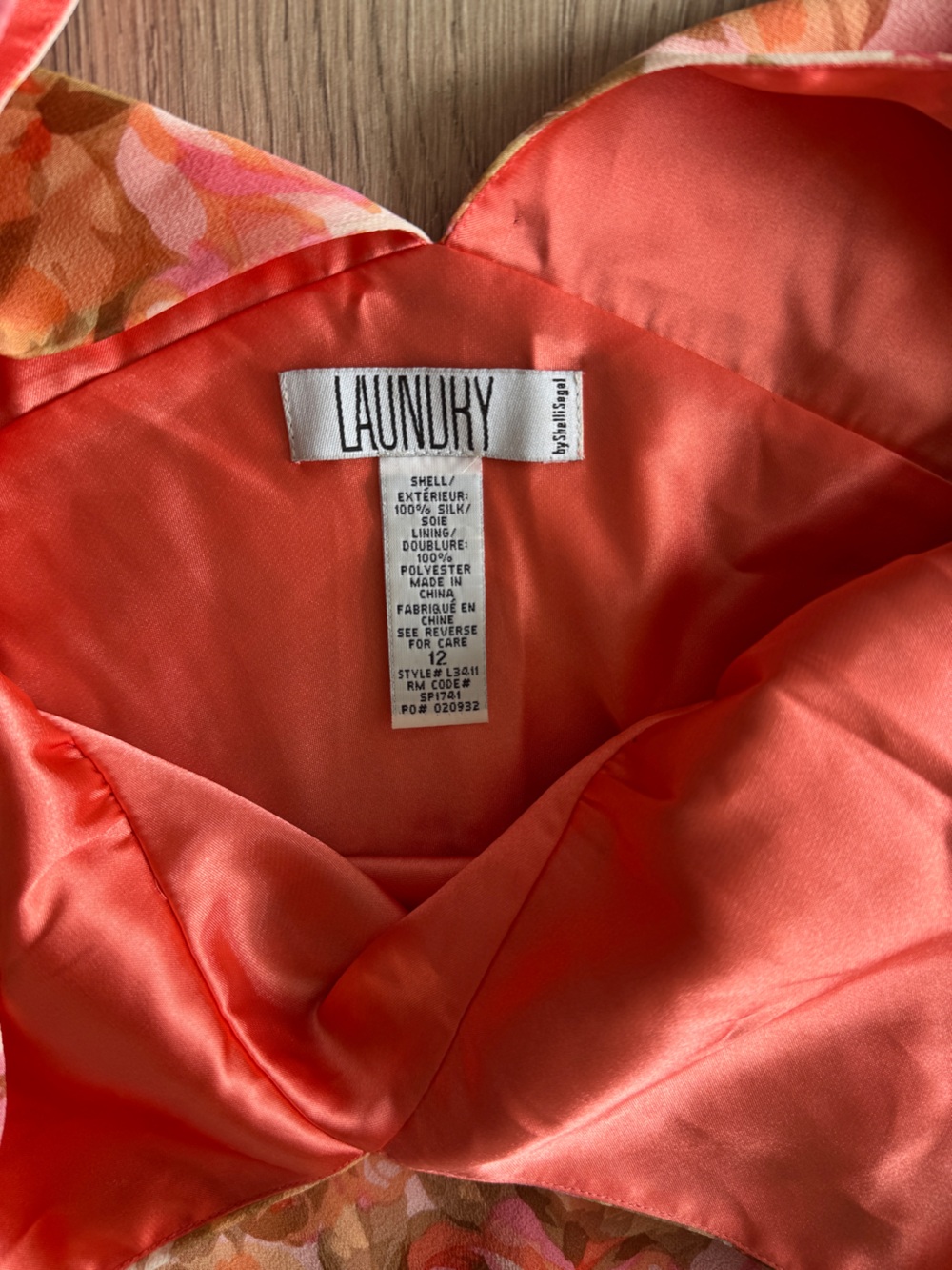 Laundry by Shelli Segal Floral Pink V-Neck Slip Dress - Picture 3 of 9